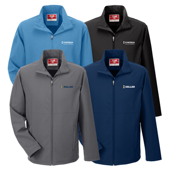 Team 365 Men's Leader Soft Shell Jacket - Soft shell jacket made from 8.8 oz., 94% polyester, 6% spandex.